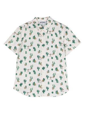 Moschino Kids cactus-print shirt - Neutrals