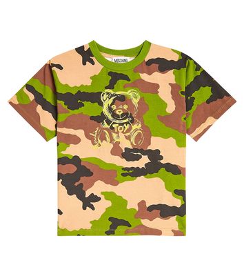 Moschino Kids Camouflage cotton-blend jersey T-shirt