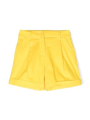 Moschino Kids cuffed bermuda shorts - Yellow