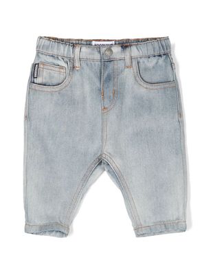 Moschino Kids elasticated-waistband jeans - Blue