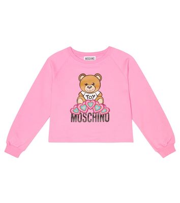 Moschino Kids Embellished logo printed sweatshirt