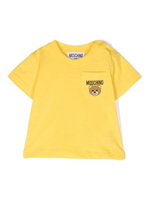 Moschino Kids embroidered Teddy bear T-shirt - Yellow