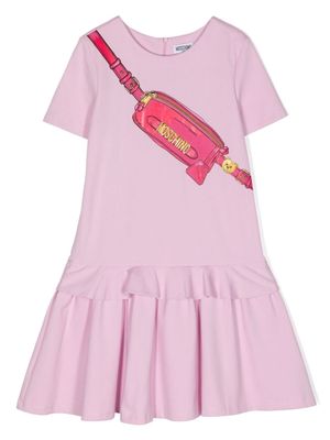 Moschino Kids Fanny Pack logo-print dress - Pink