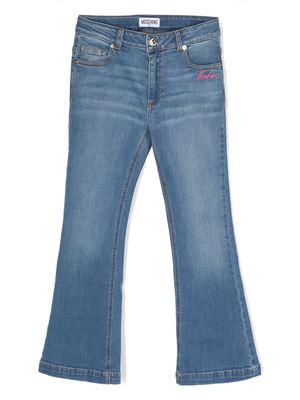 Moschino Kids flared denim jeans - Blue