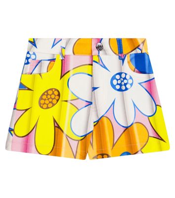 Moschino Kids Floral denim shorts