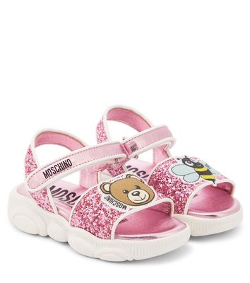 Moschino Kids Glitter-embellished sandals