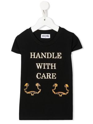Moschino Kids Handle With Care T-shirt - Black