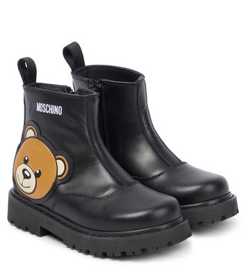Moschino Kids Leather ankle boots