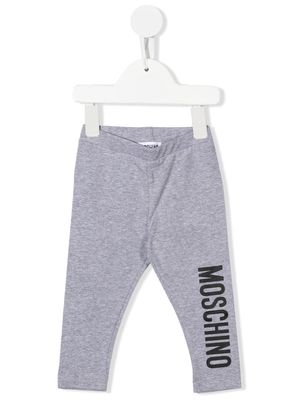 Moschino Kids leg-logo tracksuit bottoms - Grey