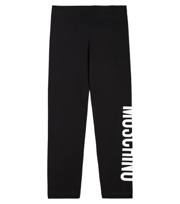 Moschino Kids Logo cotton-blend jersey leggings