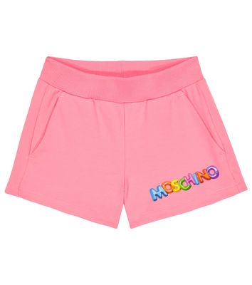Moschino Kids Logo cotton-blend jersey shorts