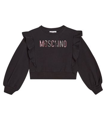 Moschino Kids Logo cotton-blend jersey sweatshirt