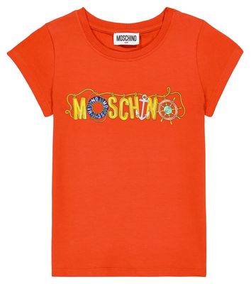 Moschino Kids Logo cotton-blend jersey T-shirt