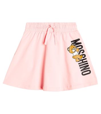 Moschino Kids Logo cotton-blend skirt