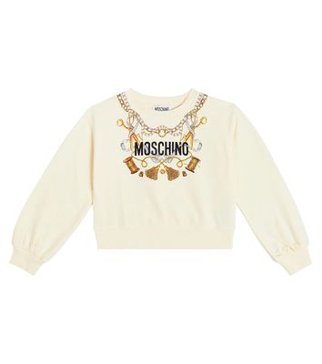 Moschino Kids Logo cotton-blend sweatshirt