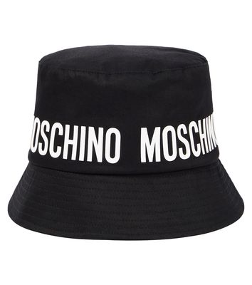 Moschino Kids Logo cotton bucket hat