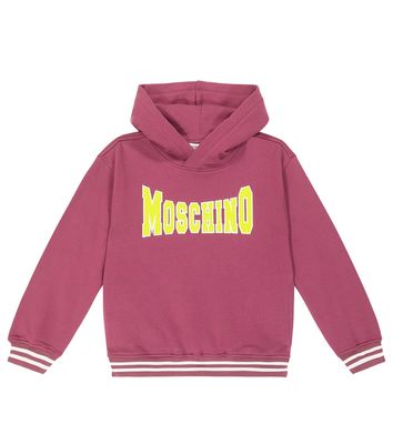 Moschino Kids Logo cotton jersey hoodie