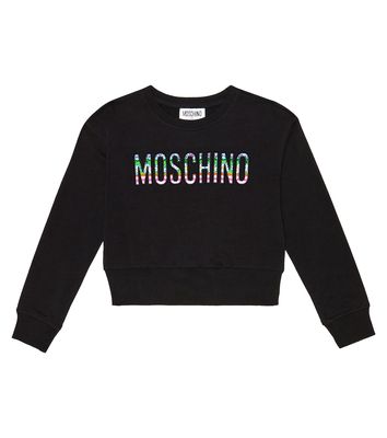 Moschino Kids Logo embellished sweatshirt