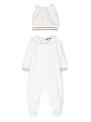 Moschino Kids logo-embossed cotton-blend pajamas - White