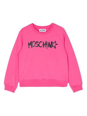 Moschino Kids logo-pint sweatshirt - Pink