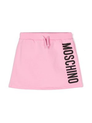 Moschino Kids logo-print mini skirt - Pink