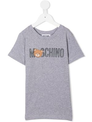 MOSCHINO KIDS logo-print short-sleeve T-shirt - Grey