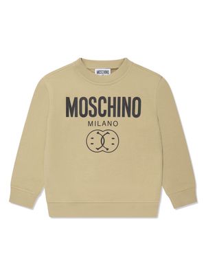 Moschino Kids logo-print sweatshirt - Neutrals
