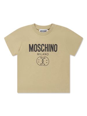 Moschino Kids logo-print T-shirt - Neutrals