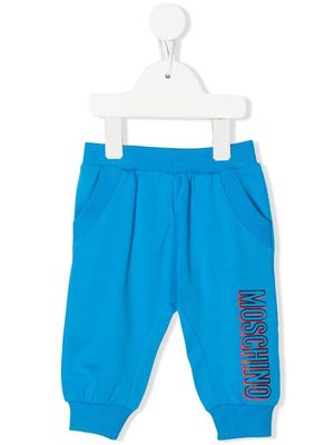 Moschino Kids logo-print track-pants - Blue