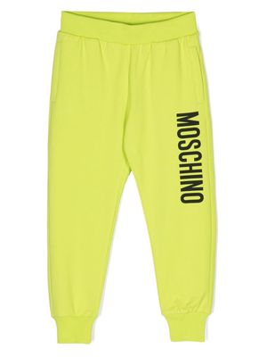 Moschino Kids logo-print track pants - Green