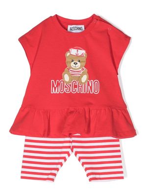 Moschino Kids logo-print two-piece set - Red