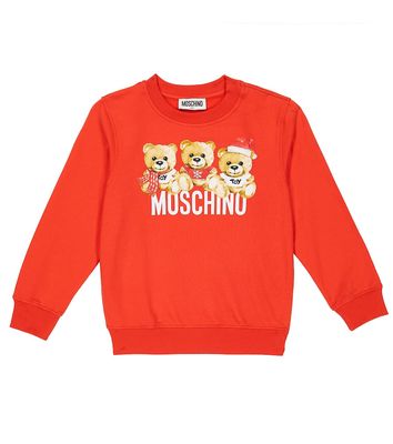 Moschino Kids Logo printed cotton-blend sweatshirt