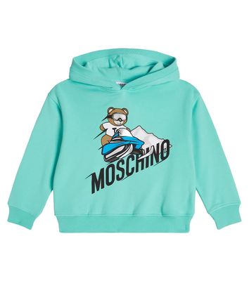 Moschino Kids Logo printed cotton hoodie