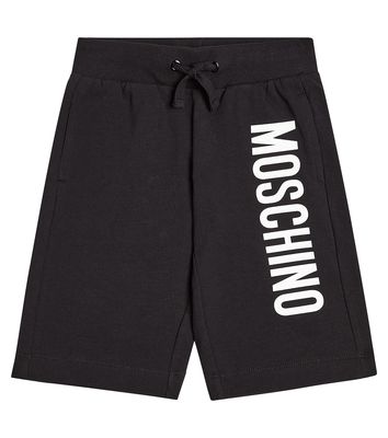 Moschino Kids Logo printed cotton jersey shorts