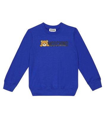 Moschino Kids Logo printed cotton sweatshirt