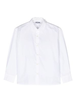 Moschino Kids long-sleeve cotton shirt - White