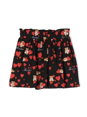 Moschino Kids motif-print skirt - Black