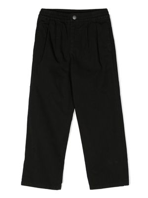 Moschino Kids pleated tapered trousers - Black