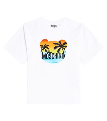 Moschino Kids Printed cotton-blend jersey T-shirt