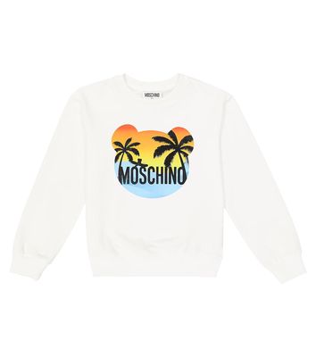 Moschino Kids Printed cotton-blend sweatshirt