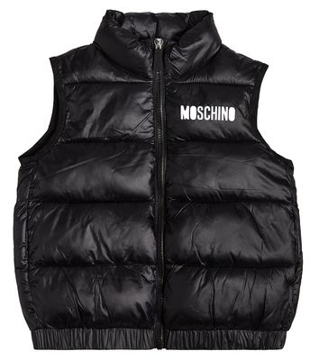 Moschino Kids Printed puffer vest