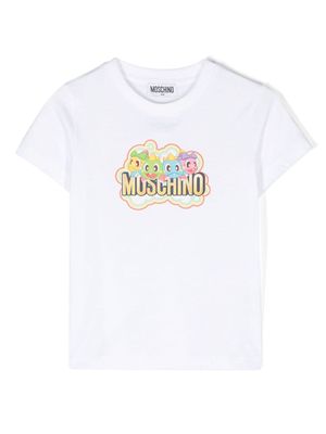 Moschino Kids Puzzle Bobble cotton T-shirt - White