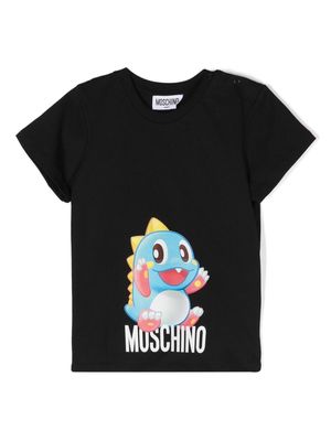 Moschino Kids Puzzle Bobble-print cotton T-shirt - Black