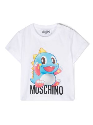Moschino Kids Puzzle Bobble-print cotton T-shirt - White