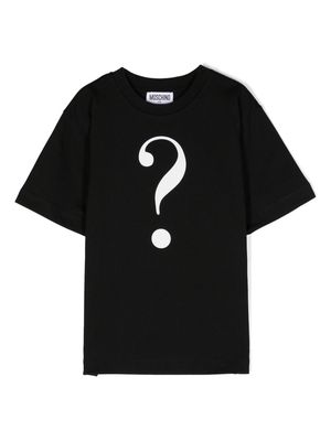 Moschino Kids Question Mark cotton T-shirt - Black