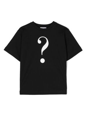 Moschino Kids question mark-print T-shirt - Black