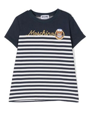 Moschino Kids Sailor Teddy Bear motif T-shirt - Blue