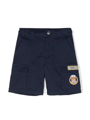 Moschino Kids sailor-teddy cargo shorts - Blue