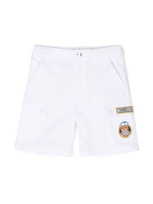 Moschino Kids sailor-teddy cargo shorts - White
