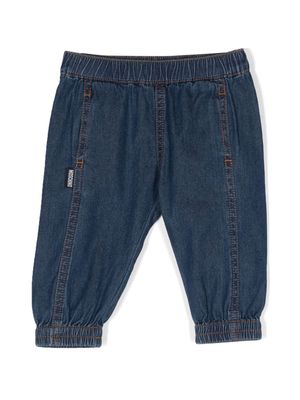 Moschino Kids seam-detail tapered jeans - Blue